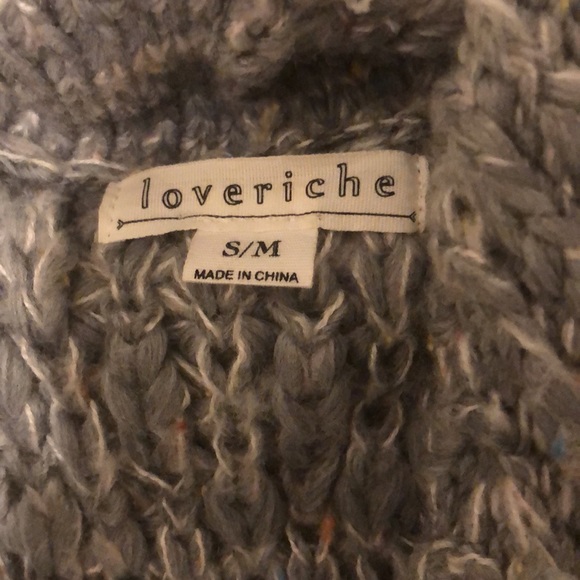 Gray knitted cardigan with pockets - Picture 2 of 2